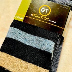 Men’s Gold Toe Socks, 3 Pairs, Brand New!